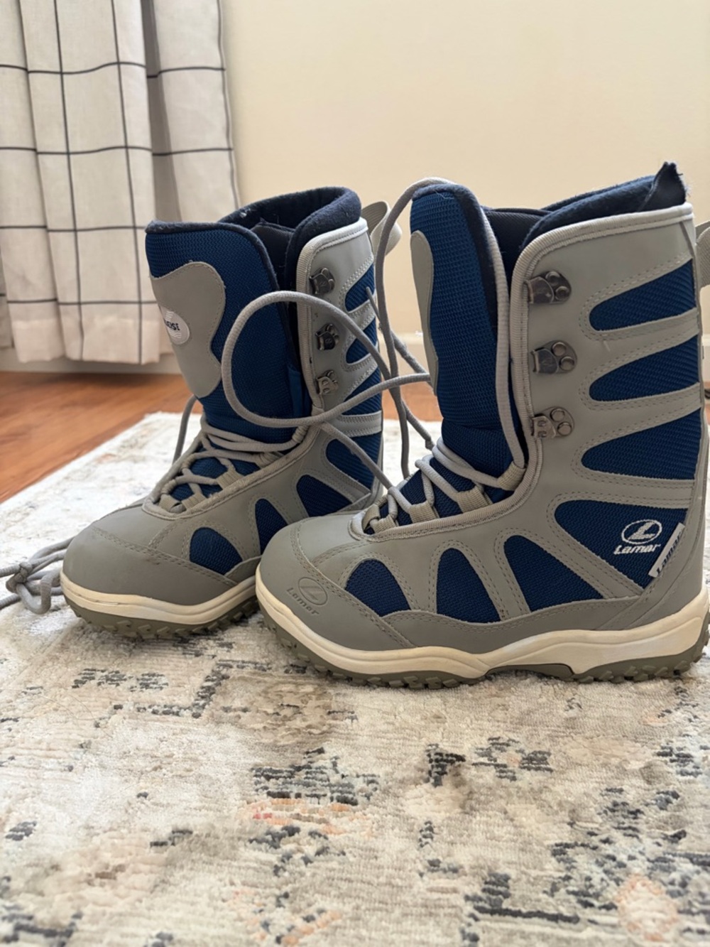 Lamar Women's Blue & Gray Winter Snow Boots